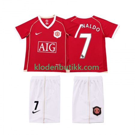 Manchester United Ronaldo 7 2006 2007 Barn Retro Hjemme Fotballdrakt Kortermet